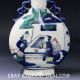 Chinese Colourful Porcelain Hand - Painted Flat Pot ——leaves & Man Pots photo 4