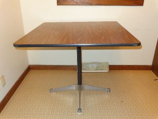 Rare Mid Century Herman Miller Aluminum Group Square Office Conference Table photo