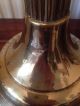 Lovely Vintage Duplex Twin Burner Brass & Glass Oil Lamp White Shade 20th Century photo 7