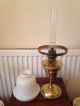 A Vintage Small Kosmos Brass Oil Lamp With Shade Order Pretty Item 20th Century photo 5