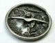 Antique Pierced Button Woman & Child Shooing Geese From The Foot Bridge 1 & 1/16 Buttons photo 1