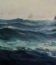 Large Antique Arthur Bracy Maritime Clipper Sailing Ship Seascape Oil Painting Other Maritime Antiques photo 3