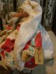 Primitive Snowman Doll Tablecloth Rhinestone Button Lace Folk Art Snowman Doll Primitives photo 8