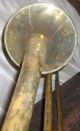 Vintage Trombone Victor Howard W Foote&co York&sons Mouthpiece Old Leather Case& Brass photo 6
