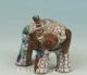 Lovely Lifelike Chinese Old Cloisonne Hand Carved Elephant Statue Decorative Art Other Antique Chinese Statues photo 1
