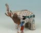 Lovely Lifelike Chinese Old Cloisonne Hand Carved Elephant Statue Decorative Art Other Antique Chinese Statues photo 2