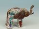 Lovely Lifelike Chinese Old Cloisonne Hand Carved Elephant Statue Decorative Art Other Antique Chinese Statues photo 5