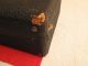Vtg Antique Thick Pebbled Leather Buffalo ? Suitcase Portmanteau Steampunk 1900-1950 photo 8