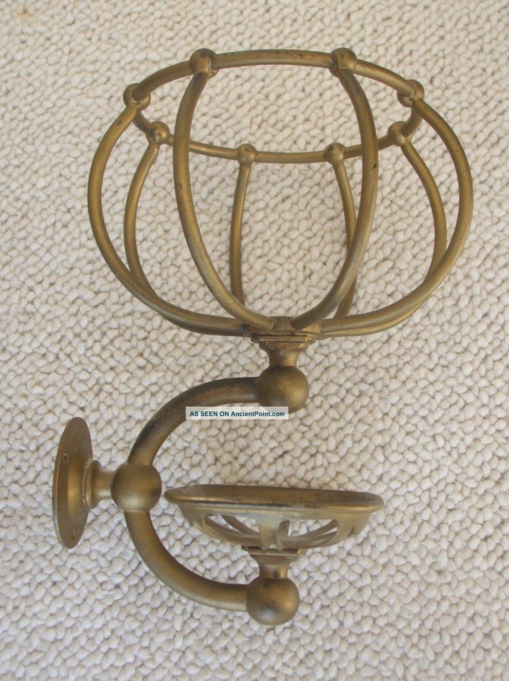 Antique Brasscrafters Wall Mount Soap Dish/sponge Holder - 1912 Dated Bath Tubs photo