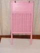 Antique Painted Pink Wooden And Brass Well Washboard Debossed Brass Name Washing Machines photo 1