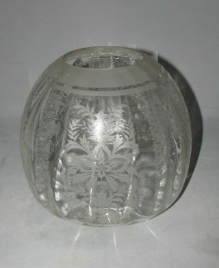 Good Victorian Beehive Oil Lamp Shade With Acid Etched Design photo
