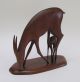 Mid Century Wood Carving - Doe & Fawn - Norway Mid-Century Modernism photo 2