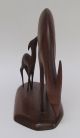 Mid Century Wood Carving - Doe & Fawn - Norway Mid-Century Modernism photo 3