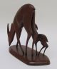 Mid Century Wood Carving - Doe & Fawn - Norway Mid-Century Modernism photo 4