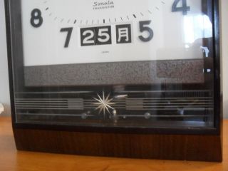 Vintage Seiko Transistor Wall Clock Striking Day - Date Calendar Pendulum photo