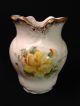 Victorian Antique Vintage Porcelain Toothbrush Holder Yellow Roses Gold Trim Other Antique Decorative Arts photo 1