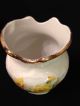 Victorian Antique Vintage Porcelain Toothbrush Holder Yellow Roses Gold Trim Other Antique Decorative Arts photo 4