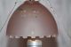 Great Art Deco Pink Jadeite Boudoir Lamp,  Frosted Glass Shade.  Cord Lamps photo 2