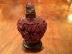 A Chinese Qing Dynasty Carved Cinnabar Snuff Bottle With Stand. Buddha photo 2