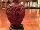 A Chinese Qing Dynasty Carved Cinnabar Snuff Bottle With Stand. Buddha photo 4