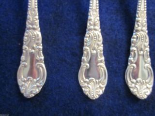 6 Holmes & Edwards Silverplate Oval Soup Tablespoons,  Lincoln 1895,  7 Inch photo