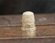 Estate Antique Victorian 14k Yellow Gold Hand Engraved Sewing Thimble O88 Thimbles photo 3
