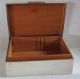 Vintage Solid Sterling Silver & Cedar Wood Desk Top Cigarette Box H Bros 1958 Cigarette & Vesta Cases photo 2
