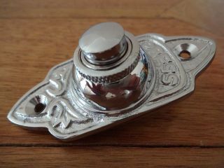 Chrome Victorian Style Door Bell Push Button photo