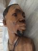 Wooden African Tribal Bookends Wig Fertility Pendant Around Neck Other African Antiques photo 3
