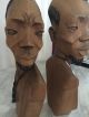 Wooden African Tribal Bookends Wig Fertility Pendant Around Neck Other African Antiques photo 5