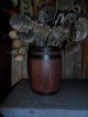 Primitive Old Time Barrel,  Wood W/ Metal Straps,  Farmhouse Dried Sunflowers Primitives photo 5