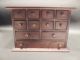 Primitive Antique Style Mahogany Wood Apothecary Spice Chest Cabinet 11 Drawers Primitives photo 3
