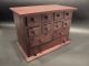 Primitive Antique Style Mahogany Wood Apothecary Spice Chest Cabinet 11 Drawers Primitives photo 5