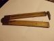 Antique Brass And Wood Folding Ruler Primitives photo 3