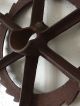 Large Farm Cast Iron Gear Wheel Metal Vtg Steampunk Industrial Table Base Art Primitives photo 4