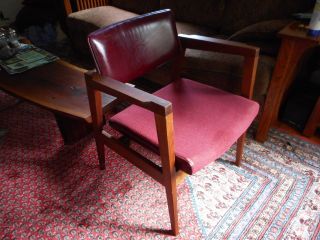 Vintage Gunlocke Mid Century Danish Modern Walnut Office Chair photo