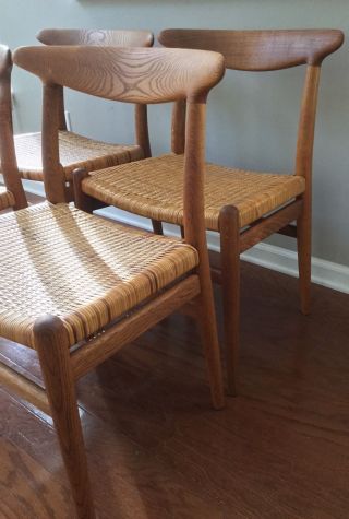 Oak Chairs W2 By Hans J.  Wegner,  C.  M.  Madsen,  Danish Modern Mid Century Denmark photo