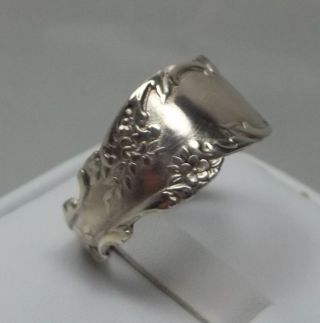 1892 Frank M.  Whiting Co.  Sterling Silver Spoon Ring Size 11 photo