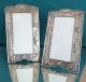 2 Frame Bamboo Decor Relief China Export Solid Silver Mz.  Tuck Chang Boxes photo 1