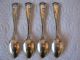 Gorham Regent 1902 - 1903 Four Silverplate Demitasse Spoons With Goldwashed Bowls Flatware & Silverware photo 5