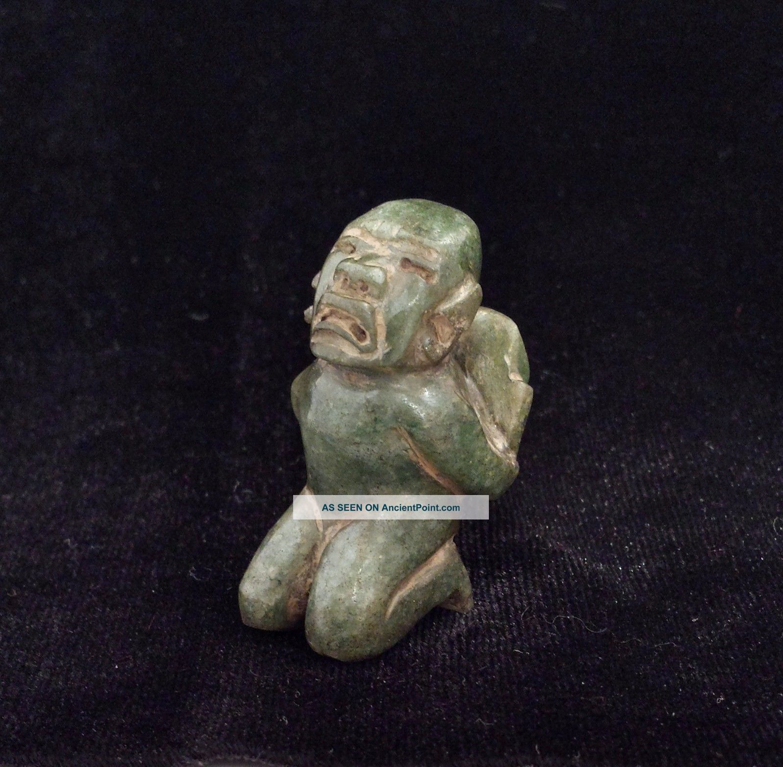 Small Olmec Green Stone Jade Figurine Statue Antique Pre Columbian Artifact The Americas photo