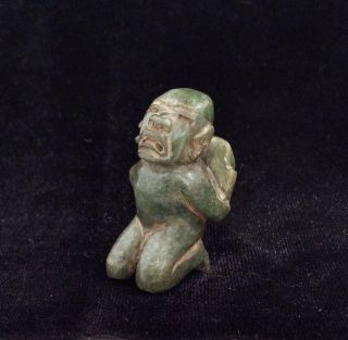 Small Olmec Green Stone Jade Figurine Statue Antique Pre Columbian Artifact photo