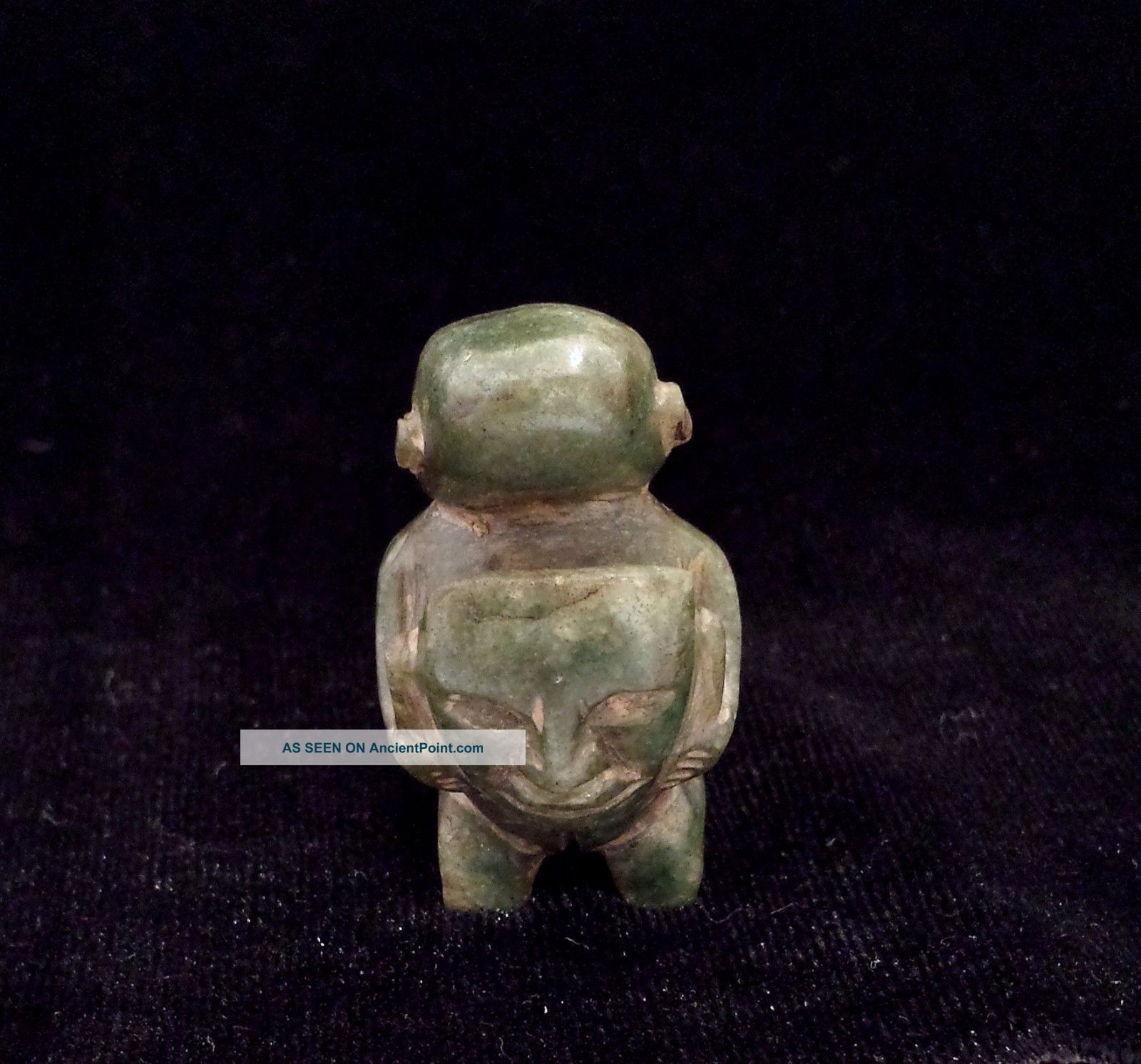 Small Olmec Green Stone Jade Figurine Statue Antique Pre Columbian Artifact