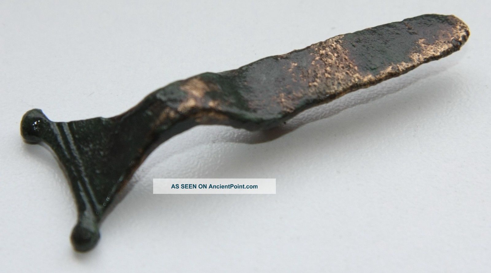 Ancient Old Roman Arbalet Bronze Fibula Brooch (fbb03) Roman photo