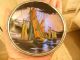 Art Deco Butterfly Wing Dish With Ship Scene Art Deco photo 2