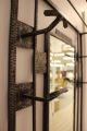 Vintage French Art Deco Wrought Iron Coat Rack Hall Tree With Mirror Metalware photo 6