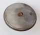 Large Old Black Glass Button In Metal Buttons photo 2
