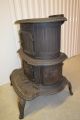 Rare Antique Ornate Cast Iron Wood Burning Parlor Stove With Accessories. Stoves photo 6