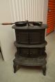 Rare Antique Ornate Cast Iron Wood Burning Parlor Stove With Accessories. Stoves photo 7