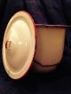 Vintage/antique Enamelware White With Red Trim Chamber Pot With Lid Chamber Pots photo 1